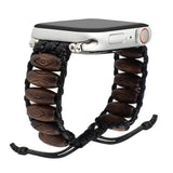 IWATCH9 WOODEN BEADS WAX ROPE STRAP APPLE WATCH9 1_CWWW0046