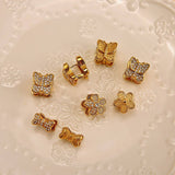 3D BUTTERFLY EARRINGS WITH CZ STAINLESS STEEL_CWMM8921