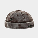 Retro Letter Star Patch Brimless Cap Unisex_Cwah04671