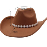 Western Cowboy Fedora Hat Felt Ethnic_Cwah04432