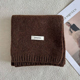 Wool Knit Narrow Scarf Warm Winter Neck Scarf_Cwasc2279