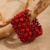 RATTAN COLORFUL SHELL CREATIVE HANDMADE FRUIT PLATE_CWMM4406