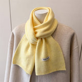 Solid Knit Scarf Soft Warm Winter Shawl_Cwasc03456