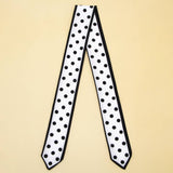 SKINNY FLORAL RIBBON SCARF FOR HAIR OR HANDBAG_CWASC0067