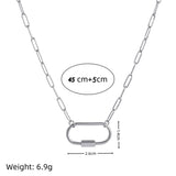 BASIC LOOSE CHAIN HEART ROUND NECKLACE_CWMM5711