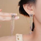 CRYSTAL TASSEL FASHION LIGHT LUXURY EARRINGS_CWAJE2362