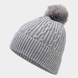 OUTDOOR THICK WARM WOOL BALL KNITTED HAT_CWAH1610