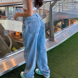Wide-Leg Jeans, Loose Street High-Waisted Jeans