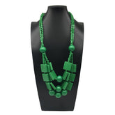 Wooden Beads Three-Layer Handmade Necklace_Cwmm4976