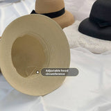 SUMMER OUTDOOR FASHION BOW STRAW HAT_CWAH3410