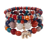 BOHEMIAN ELEPHANT CHARM BEADED BRACELET_CWAJE2210