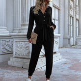 Sports Lace-Up Jumpsuit
