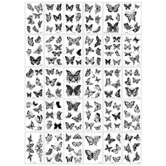 BLACK BUTTERFLY TATTOO STICKERS CHIC SEXY_CWMM8228