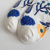 RETRO NICHE DESIGN PRINTED FLOWER SOCKS_CWMS0957