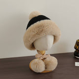 KIDS SUEDE TRAPPER HAT WARM WINTER EARFLAP CAP_CWAH2936