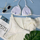 SEXY BACKLESS BIKINI SWIMWEAR FOR WOMEN 3 SET _CWMW0182