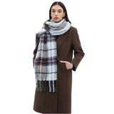 NEW TASSEL CHECKERED SCARF FOR FALL WINTER_CWASC0869