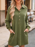Solid color knitted off-shoulder dress