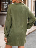 Solid color knitted off-shoulder dress
