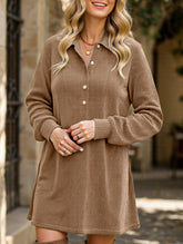 Solid color knitted off-shoulder dress