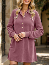 Solid color knitted off-shoulder dress