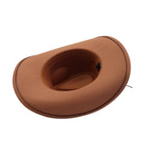 ETHNIC STYLE WOOL BLEND FELT COWBOY FEDORA HAT_CWAH04381