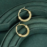 18K Gold Plated Link Mesh Hoop Earrings_Cwaje0570