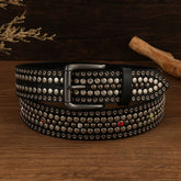PUNK STYLE RIVET MUSHROOM STUD DIAMOND BELT_CWMM3949