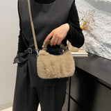 Winter Pleated Tote Plush Shoulder Crossbody Bag_Cwab3975