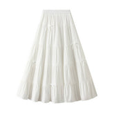 CAKE SKIRT HALF SKIRT BOW A LINE LONG SKIRT_CWBMS0319