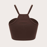 Ultra Short Love Loop Vest With Halter Topper