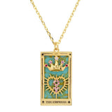 NEW RETRO DIAMOND DROP OIL SQUARE NECKLACE_CWMM3743