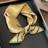 SILK SQUARE SCARF MAZE PRINT SUMMER WRAP_CWASC0611
