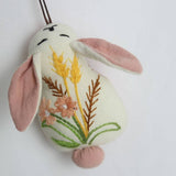 HANDMADE WHEAT BLOSSOM BUNNY PLUSH CHARM_CWMM5996