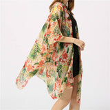 SPRING SUMMER FLORAL PRINT OPEN FRONT KIMONO_CWASC0775