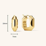 IRREGULAR SQUARE EARRINGS STAINLESS STEEL_CWAJE5056