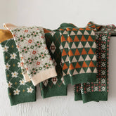 GEOMETRIC PATTERN FALL WINTER CHRISTMAS GIFT SOCKS_CWMS1420