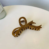 Cwaha5107_Vintage Oil Painting Wood Grain Hair Claw Clip