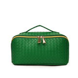 NEW WOVEN PU LEATHER LARGE CAPACITY COSMETIC BAG_CWAB4463
