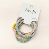 CANDY COLOR TWISTED HAIR TIES CUTE RUBBER BANDS CWAHA0339