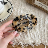 Oval Flat Hair Claw Lazy Retro Shark Clip_Cwaha08044