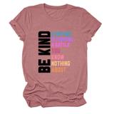 Trendy Womens Tee With Kindness Slogan
