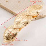 MINIMALIST METAL HEART LEAF SHELL PONYTAIL CLIP_CWAHA6179