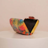Vintage Zebra Acrylic Chain Shoulder Evening Bag_Cwab5968