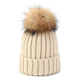 OUTDOOR WARM WOOL BALL KNITTED HAT_CWAH1577