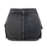 Vintage Stretch Tight Cargo Pocket Hip Dress