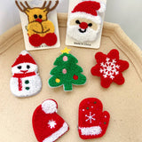 CLOTH PATCH EMBROIDERY LABEL PIN CHRISTMAS SET_CWMM2706