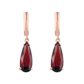 Zircon Jewelry Rose Gold Water Drop Earrings_Cwaje1017