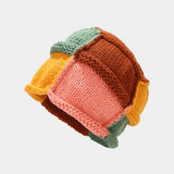 CURLED BRIM CONTRAST KNITTED HAT_CWAH1582