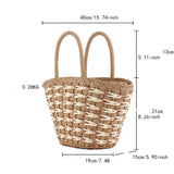 POPULAR SUMMER PORTABLE LARGE CAPACITY STRAW BAG_CWAB2100